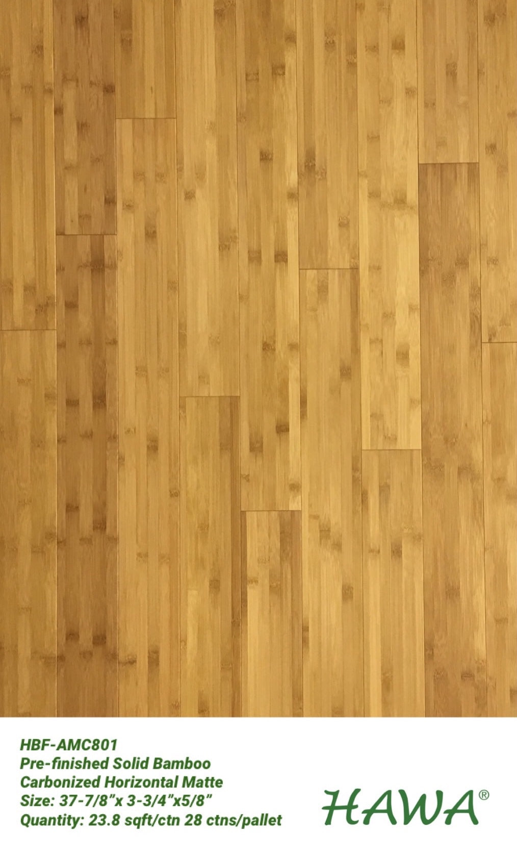 HBF-AMF801: Solid Pre-Finished Bamboo Flooring