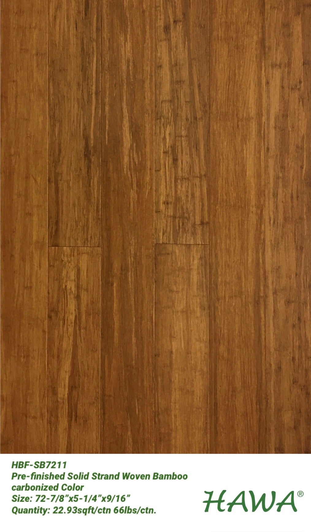 HBF-SB7211 SOLID PREFINISHED STRAND WOVEN BAMBOO FLOORING